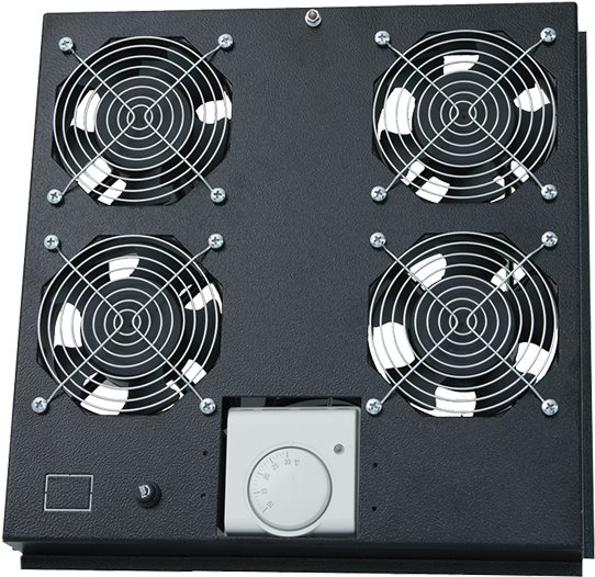 Купить LogiLink - Rack Dach Gebläseschale - mit 4 Lüfter, Thermostat - Wechselstrom 220-240 V - Schwarz, RAL 9005 (FAS122B) в магазине wardena.ru