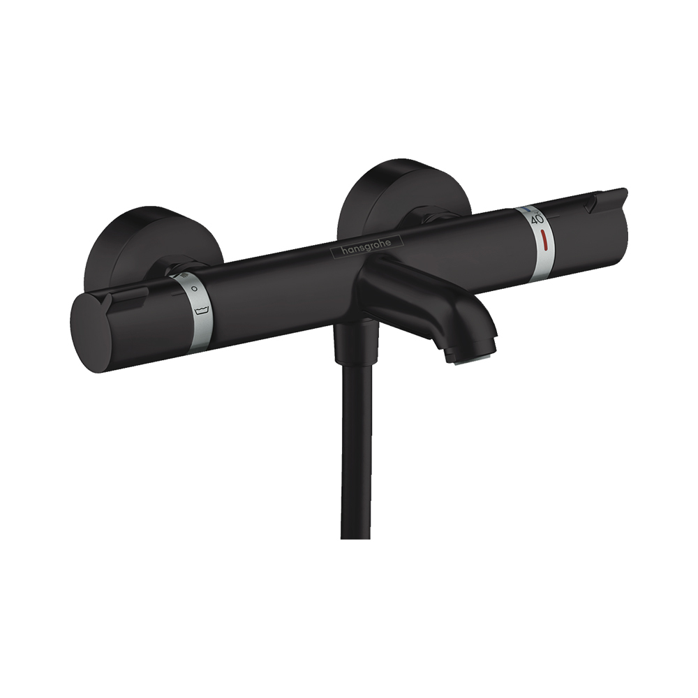 Купить Hansgrohe Ecostat Термостат для ванны Ecostat Comfort ВМ 1/2 хром-черный матовый 13114340 в магазине wardena.ru