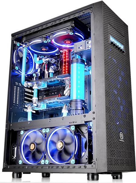 Купить Thermaltake Core X71 - TG Edition - Full Tower - ATX - ohne Netzteil (PS/2) - Schwarz - USB/Audio (CA-1F8-00M1WN-02) в магазине wardena.ru