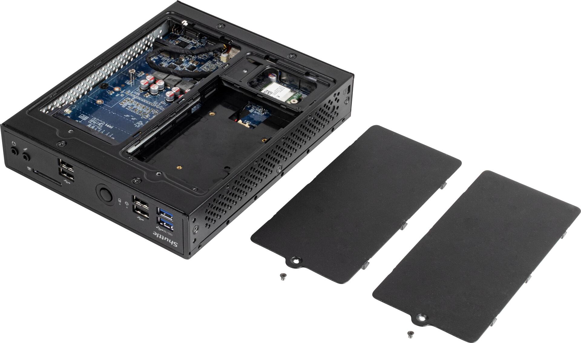 Купить Shuttle XPC fanless DS20U - Barebone - ultra kompakter Mini-PC - 1 x Celeron 5205U / 1.9 GHz - RAM 0 GB - UHD Graphics - GigE в магазине wardena.ru