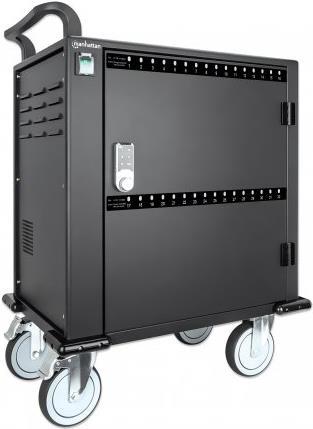 Купить MANHATTAN 32-Port Ladeschrank auf Rollen 576 W 32 USB-C PD-Ports, geräumige Fächer für Handys und Tablets, 576 W gesamt, bis zu 3 A/18 W pro Port, Tür mit PIN-Code abschließbar, Überspannungsschutz, leiser Lüfter, Metall (716000) в магазине wardena.ru