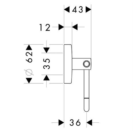 Купить Hansgrohe Logis Держатель рулона туалетной бумаги без крышки хром 40526000 в магазине wardena.ru