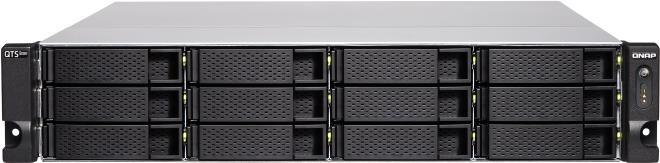 Купить QNAP TS-h1283XU-RP E-2236 Eingebauter Ethernet-Anschluss Rack (2U) Schwarz - Grau NAS (TS-H1283XU-RP-E2236-32G) в магазине wardena.ru