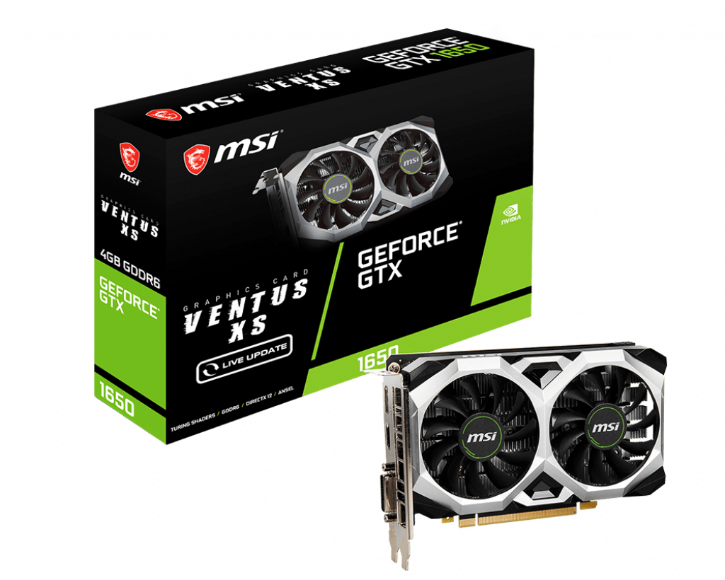 Купить MSI GTX 1650 D6 VENTUS XS V1 Grafikkarte NVIDIA GeForce GTX 1650 4 GB GDDR6 (V809-3631R) (GTX1650D6VXS-V1) в магазине wardena.ru