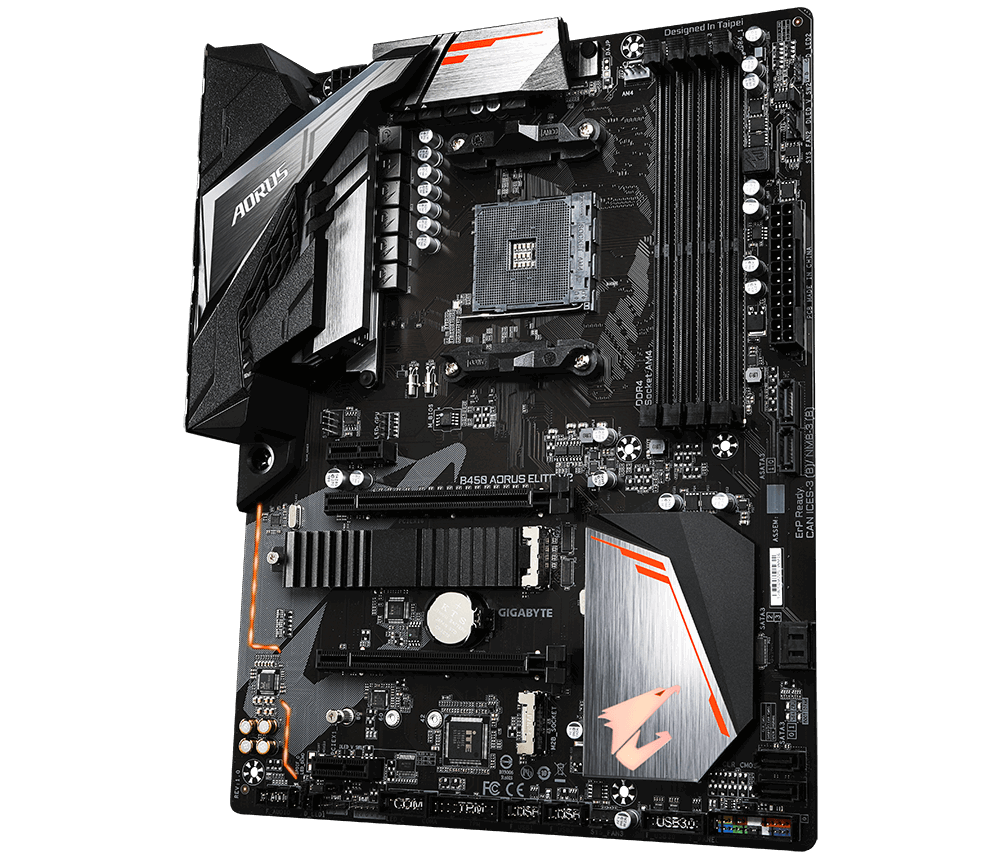 Купить Gigabyte B450 AORUS Elite V2 - 1,0 - Motherboard - ATX - Socket AM4 - AMD B450 - USB 3,1 Gen 1 - Gigabit LAN - Onboard-Grafik (CPU erforderlich) - HD Audio (8-Kanal) (B450 AORUS ELITE V2) в магазине wardena.ru