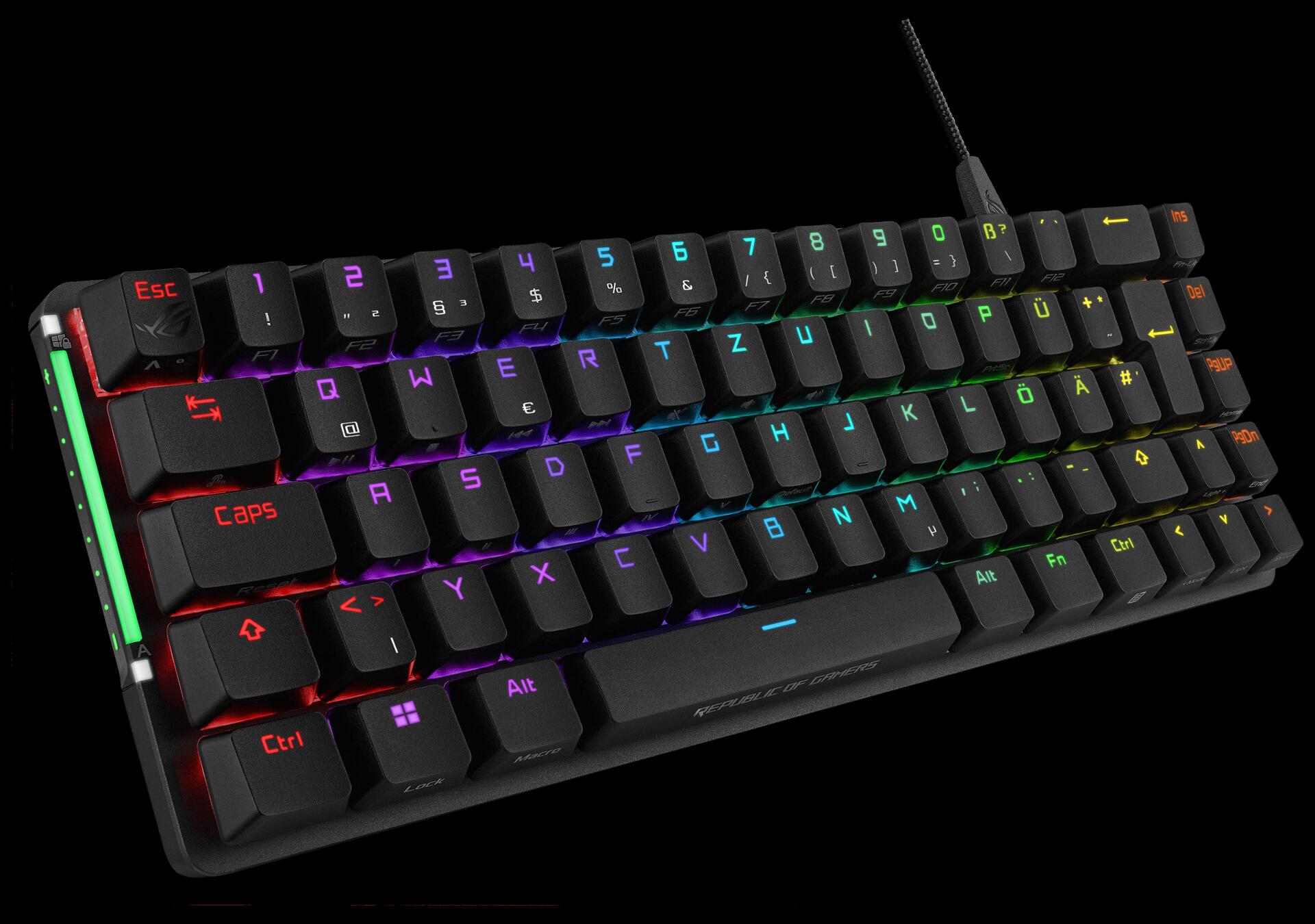 Купить ASUS ROG Falchion Ace BLK Tastatur USB QWERTZ Deutsch Schwarz (90MP0346-BKDA01) в магазине wardena.ru