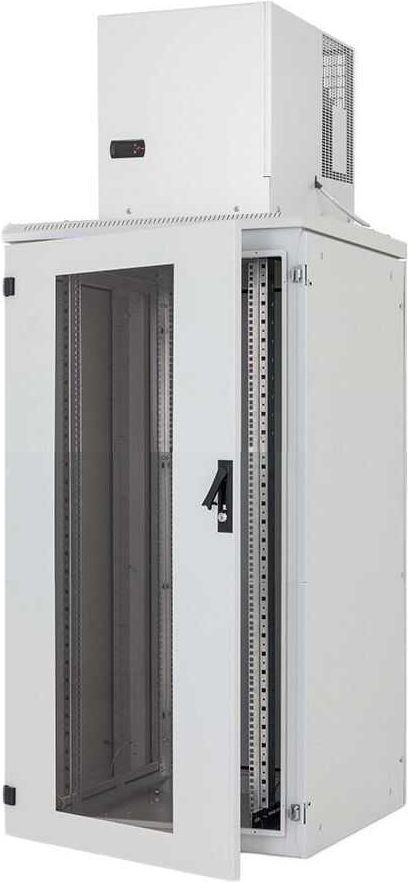 Купить TRITON Schrank + COSMOTEC/Stulz Kühlgerät 19"-Serverschrank RIE von TRITON mit Cosmotec/STULZ Dachaufbau-Kühlgerät - Kühlleistung 1400 W - 32 HE - BxT 800 x 1000 mm - Sichttür - RückWand - lichtgrau (RIE-32-A81-CCX-N1-ET (RIE-32-A81-CCX-N1-ETE14) в магазине wardena.ru