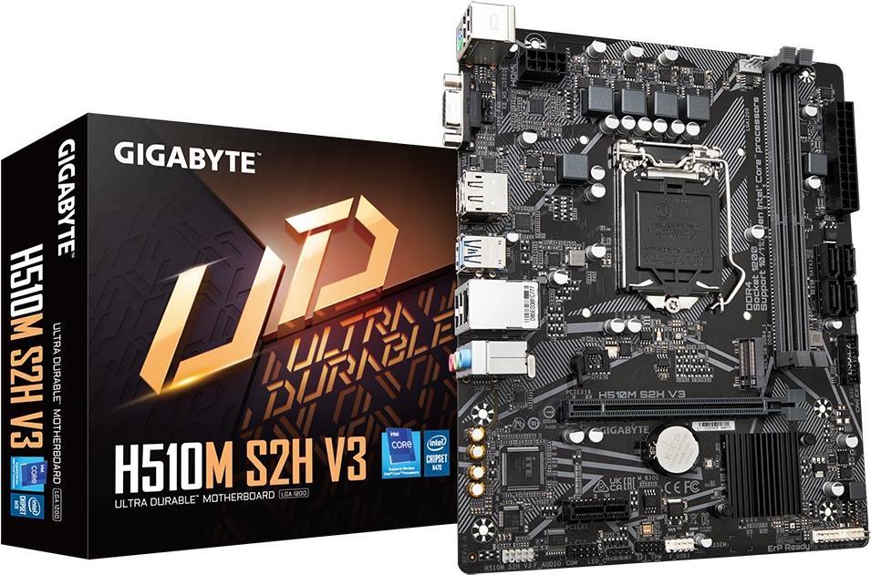 Купить GIGABYTE H510M S2H V3 LGA1200 mATX MB 2xDDR4 4xSATA 1xM.2 (H510M S2H V3) в магазине wardena.ru