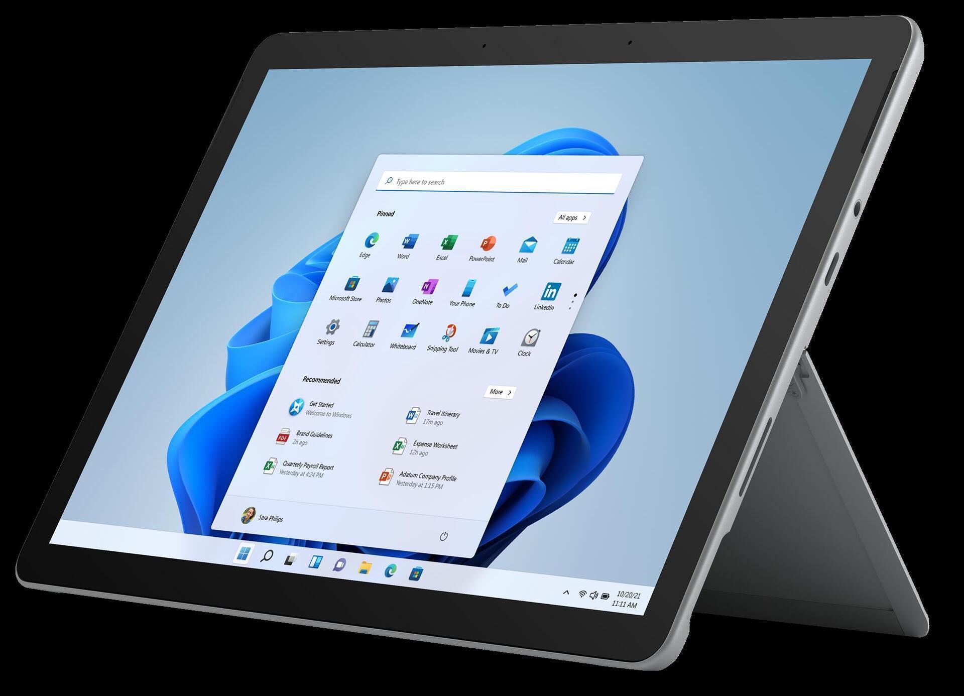 Купить Microsoft Surface Go 3 - Tablet - Pentium Gold 6500Y / 1.1 GHz - Windows 11 Home in S mode - 4 GB RAM - 64 GB eMMC - 26.7 cm (10.5") Touchscreen 1920 x 1280 - UHD Graphics 615 - Bluetooth, Wi-Fi 6 - Platin (8V6-00003) в магазине wardena.ru