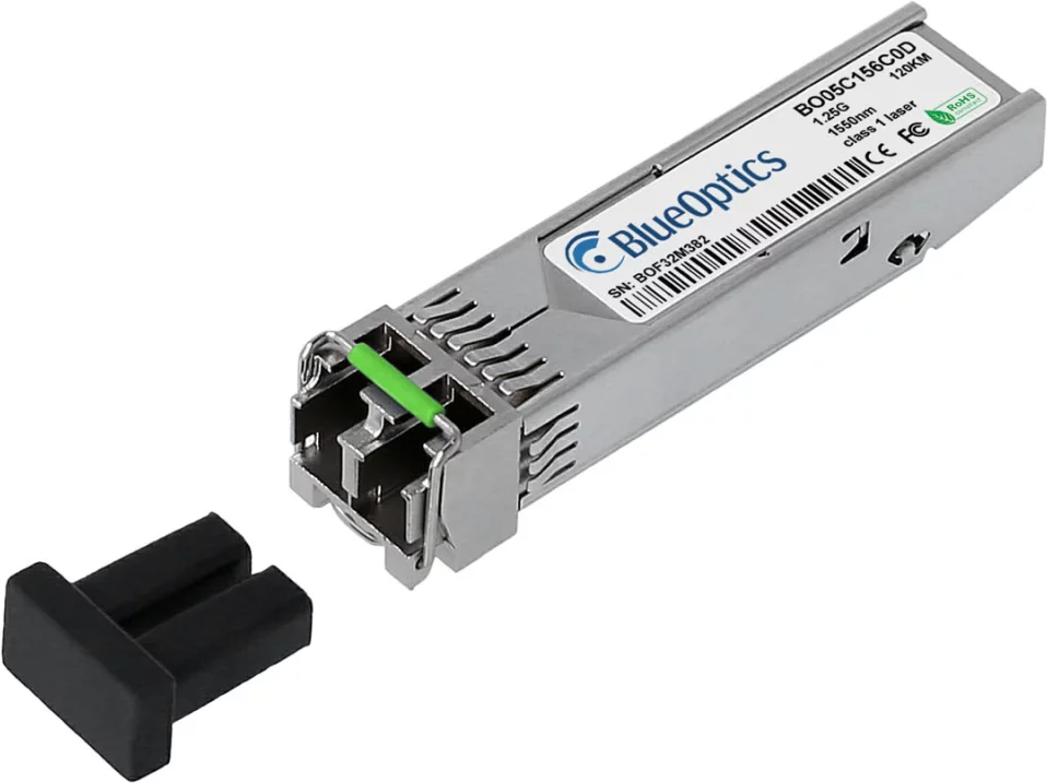 Купить Kompatibler Hirschmann 943 049-001 BlueOptics BO05C156C0D SFP Transceiver, LC-Duplex, 1000BASE-ZX, Singlemode Fiber, 1550nm, 120KM, DDM, 0°C/+70°C (943 049-001-BO) в магазине wardena.ru