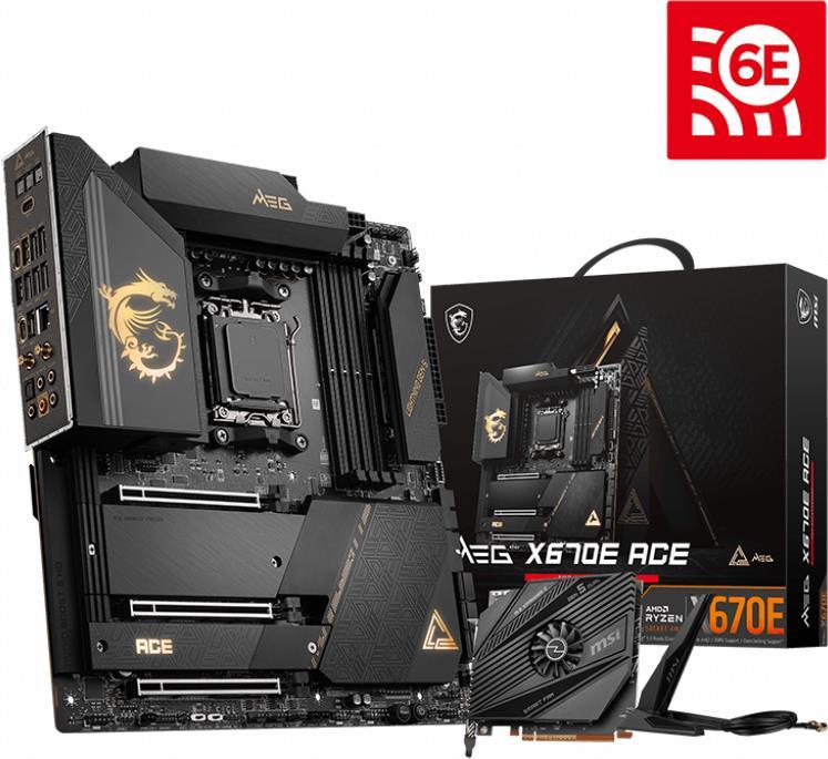 Купить MSI MEG X670E ACE - Motherboard - E-ATX - Socket AM5 - AMD X670 Chipsatz - USB 3,2 Gen 1, USB 3,2 Gen 2, USB-C Gen 2x2, USB-C 3,2 Gen2 - 10 Gigabit LAN, Wi-Fi 6, Bluetooth - Onboard-Grafik (CPU erforderlich) - HD Audio ( (7D69-005R) в магазине wardena.ru