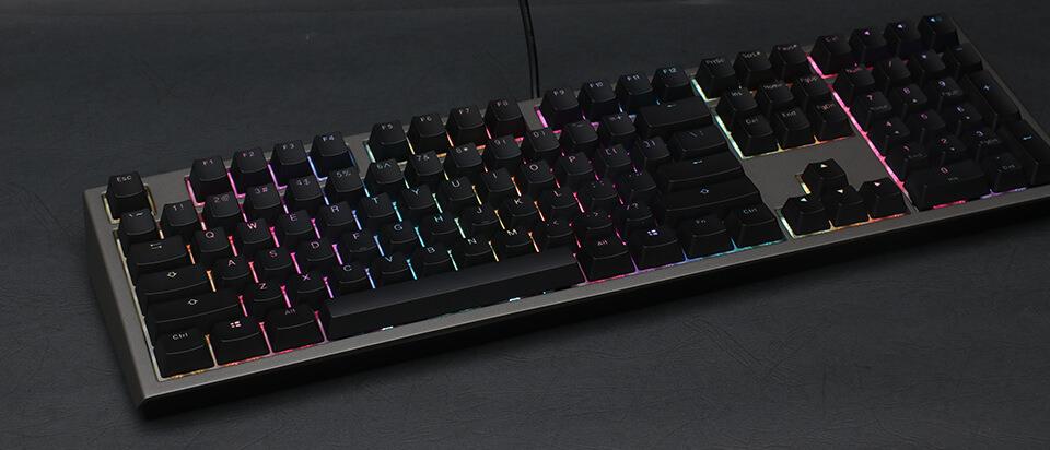 Купить Ducky Shine 7 PBT Gaming Tastatur, MX-Blue, RGB LED - gunmetal (DKSH1808ST-CDEPDAHT1) в магазине wardena.ru