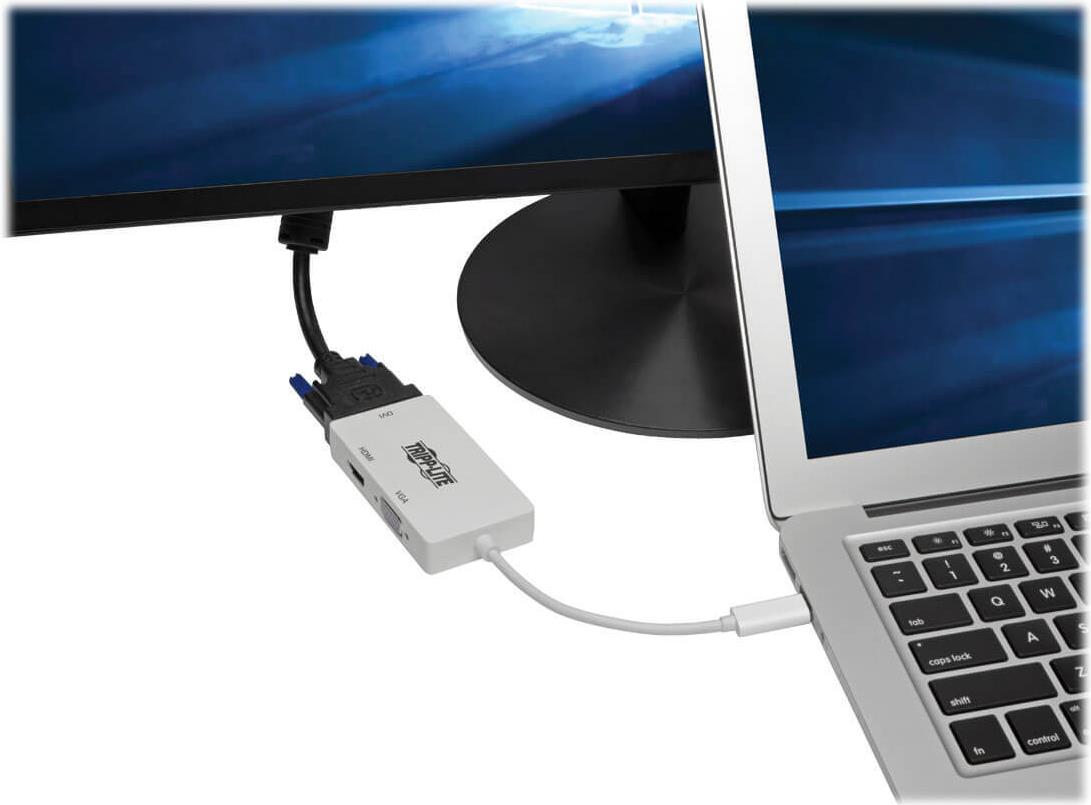 Купить Tripp Lite U444-06N-HDV4K USB-C-Multiport-Adapter (Stecker/3 Buchsen) - 4K HDMI - DVI - VGA - HDCP - Weiß (U444-06N-HDV4K) в магазине wardena.ru