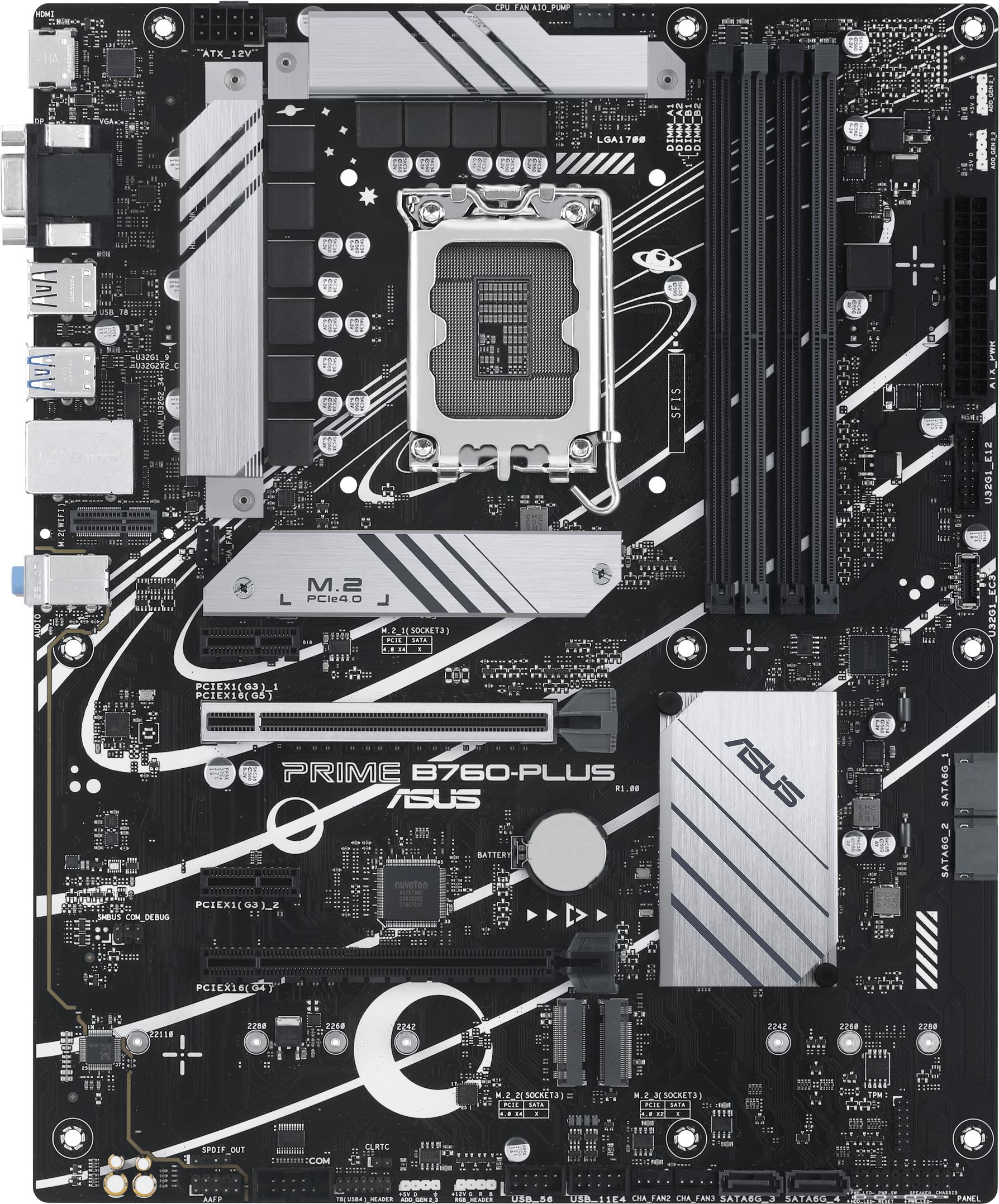 Купить ASUS PRIME B760-PLUS - Intel - LGA 1700 - Intel® Celeron® - Intel® Core™ i3 - Intel® Core™ i5 - Intel® Core™ i7 - Intel® Core™ i9,... - LGA 1700 - DDR5-SDRAM - 192 GB (90MB1EF0-M1EAY0) в магазине wardena.ru