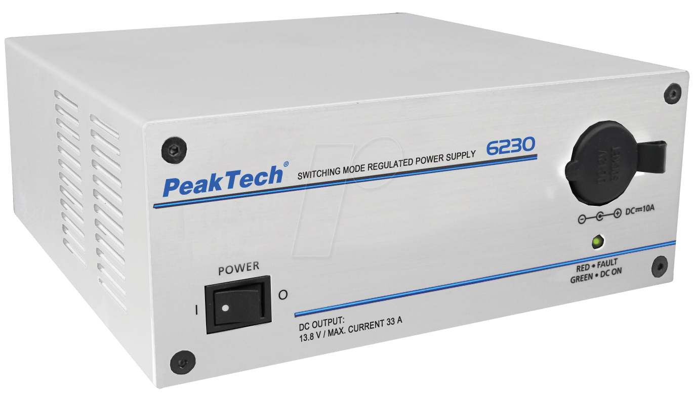 Купить PEAKTECH 6230 - Schaltnetzteil für Funkausrüstungen, 10 - 15 V, 33 A (P 6230) в магазине wardena.ru