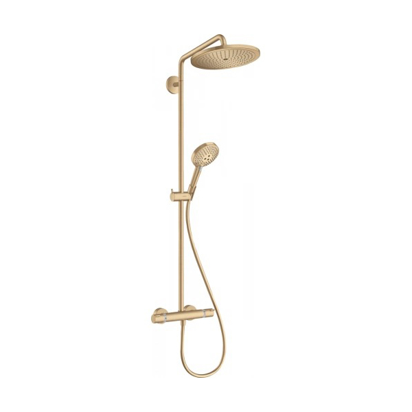 Купить Hansgrohe Croma Select S Showerpipe 280 1jet Душевой набор с термостатом хром-черный матовый 26891340 в магазине wardena.ru