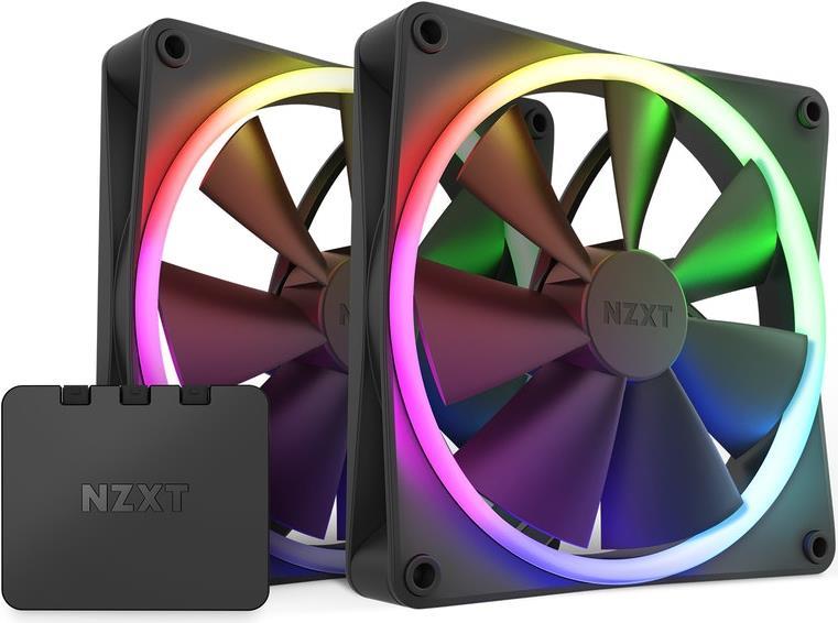 Купить NZXT F Series F140 RGB Twin Pack - Gehäuselüfter - 140 mm - mattschwarz (RF-R14DF-B1) в магазине wardena.ru