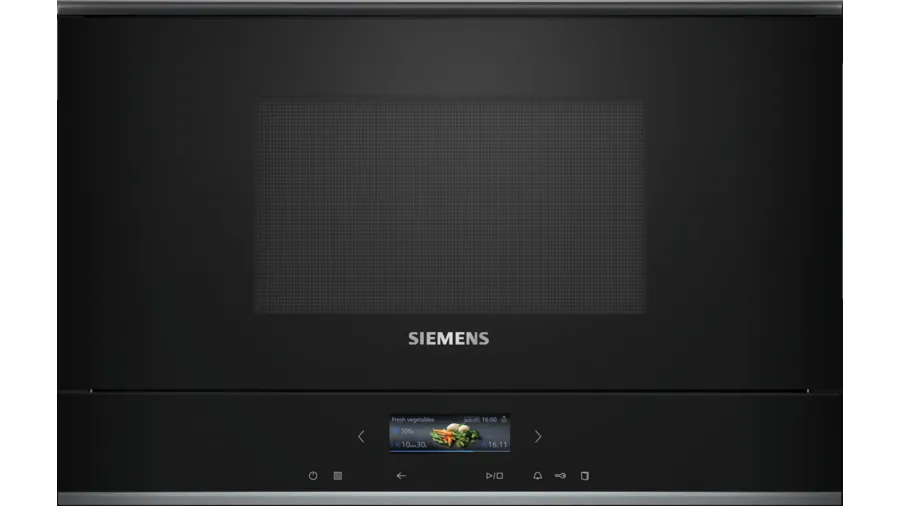 Купить Siemens iQ700 BF722L1B1 Mikrowelle Integriert Solo-Mikrowelle 21 l 900 W Schwarz (BF722L1B1) в магазине wardena.ru