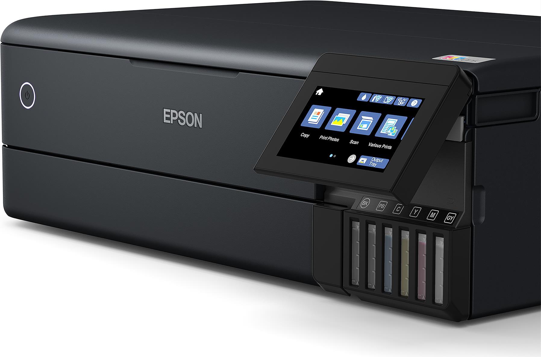 Купить Epson EcoTank ET-8550 - Multifunktionsdrucker - Farbe - Tintenstrahl - refillable - A3 (Medien) - bis zu 16 Seiten/Min. (Drucken) - USB, LAN, USB-Host, Wi-Fi(ac) - Schwarz (C11CJ21401) в магазине wardena.ru