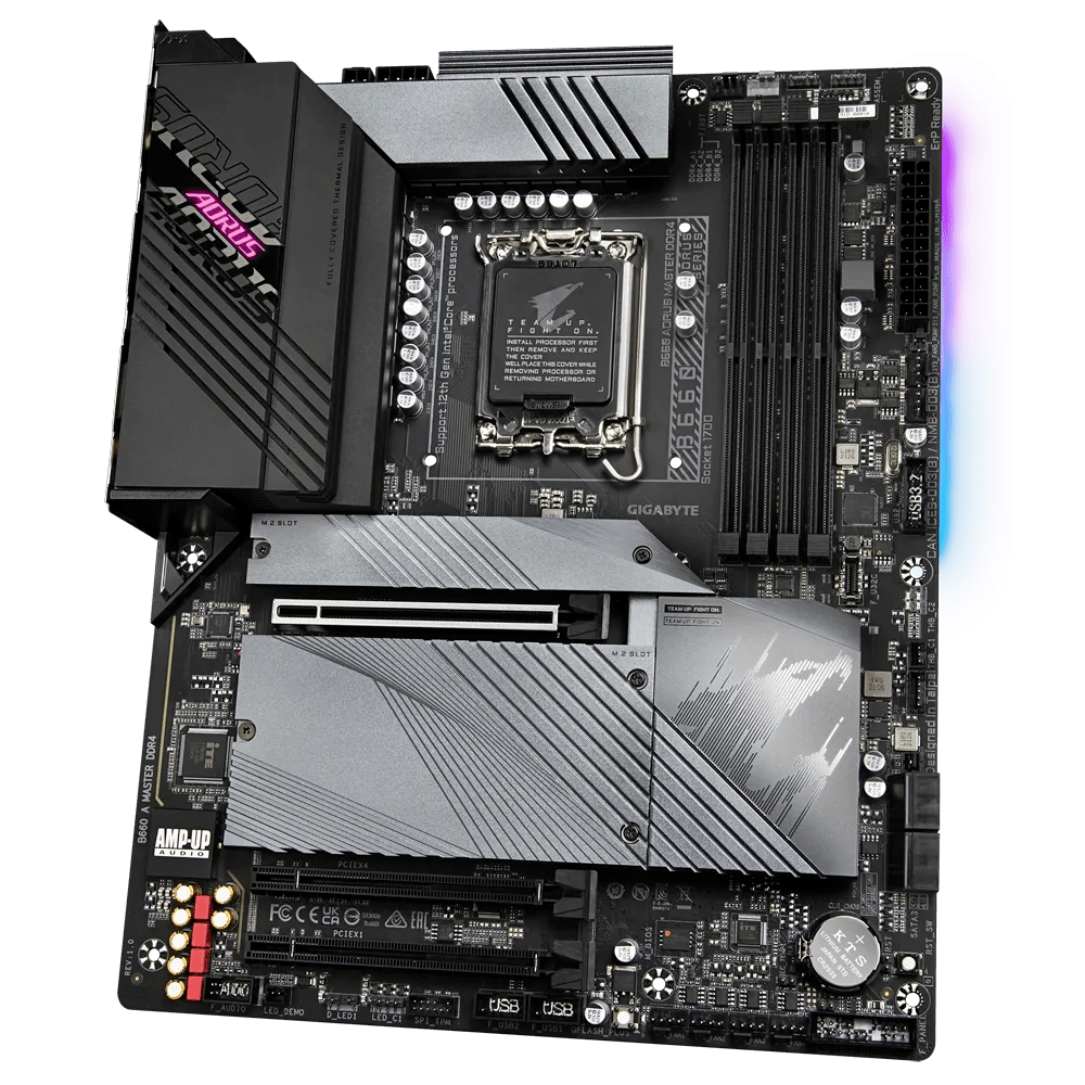Купить Gigabyte B660 AORUS MASTER DDR4 - 1,0 - Motherboard - ATX - LGA1700-Sockel - B660 Chipsatz - USB-C Gen2, USB 3,2 Gen 1, USB 3,2 Gen 2, USB-C Gen 2x2 - 2,5 Gigabit LAN, Wi-Fi, Bluetooth - Onboard-Grafik (CPU erforderlich) (B660 A MASTER DDR4) в магазине wardena.ru