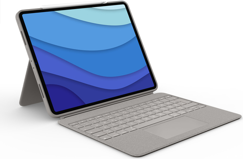 Купить Logitech Combo Touch - Tastatur und Foliohülle - mit Trackpad - hintergrundbeleuchtet - Apple Smart connector - QWERTY - Spanisch - Sand - für Apple 12.9"  iPad Pro (5. Generation) (920-010219) в магазине wardena.ru