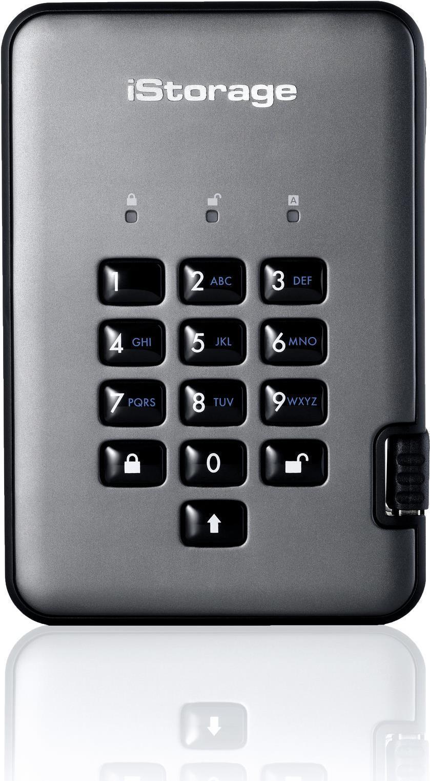 Купить iStorage DiskAshur Pro2 SSD - 2000 GB - USB - 3.2 Gen 1 (3.1 Gen 1) - 294 MB/s - 5 Gbit/s - Grau (IS-DAP2-256-SSD-2000-C-X) в магазине wardena.ru