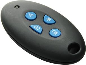 Купить ABUS FU8150 IR Wireless Drucktasten Schwarz - Blau Fernbedienung (FU8150) в магазине wardena.ru