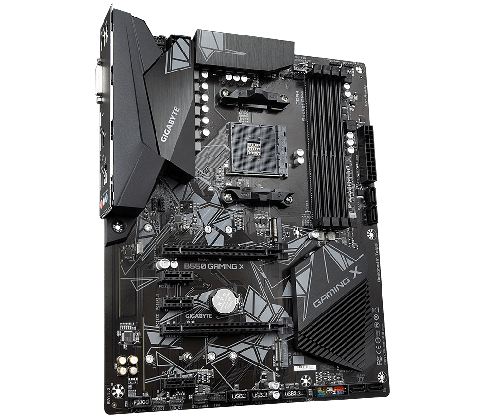 Купить Gigabyte B550 GAMING X - 1,0 - Motherboard - ATX - Socket AM4 - AMD B550 - USB 3,2 Gen 1, USB 3,2 Gen 2 - Gigabit LAN - Onboard-Grafik (CPU erforderlich) - HD Audio (8-Kanal) (GA-B550-GAMING X) в магазине wardena.ru