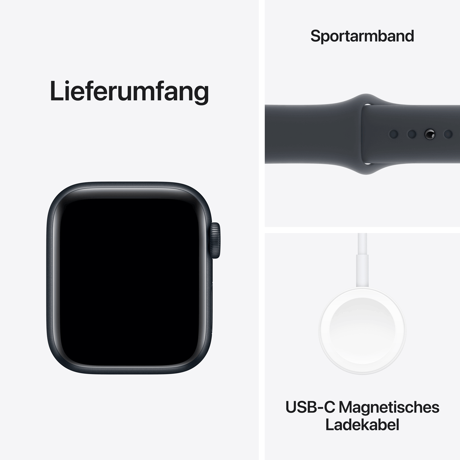 Купить Apple Watch SE GPS + Cellular 40mm Midnight Aluminium Case mit Midnight Sport Band - M/L (MXGD3QF/A) в магазине wardena.ru