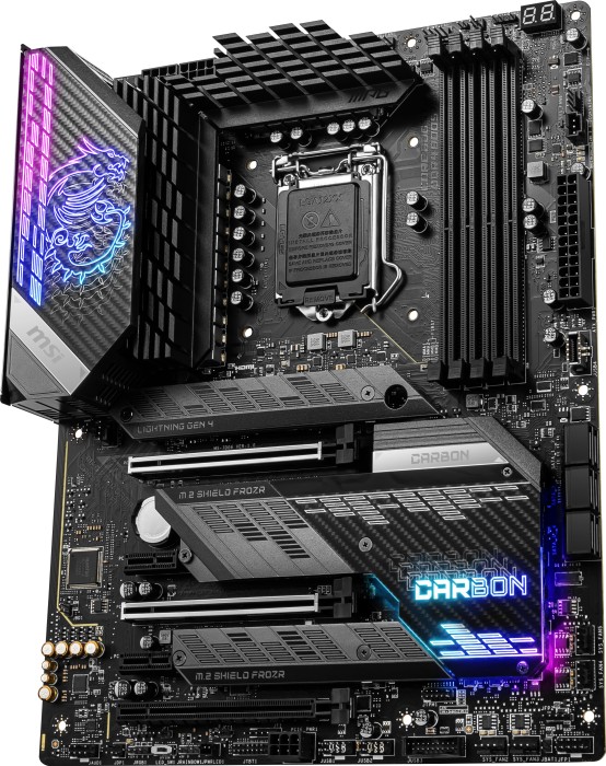 Купить MSI MPG Z590 GAMING CARBON WIFI - Motherboard - ATX - LGA1200-Sockel - Z590 Chipsatz - USB-C Gen2, USB 3.2 Gen 1, USB 3.2 Gen 2, USB-C Gen 2x2 - 2.5 Gigabit LAN, Wi-Fi, Bluetooth - Onboard-Grafik (CPU erforderlich) - HD (7D06-001R) в магазине wardena.ru