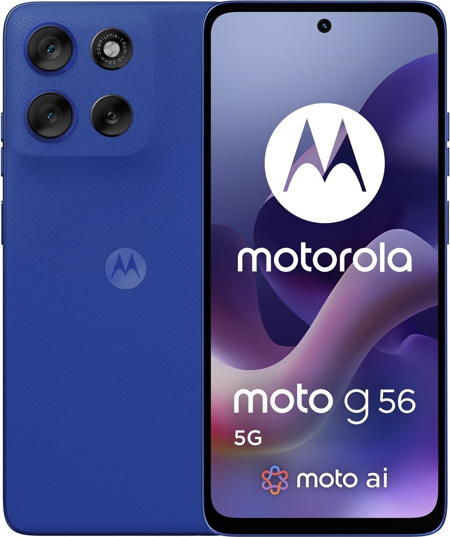 Купить Motorola Moto G56 5G 256GB Dazzling Blue 17,07cm (6,72") LCD Display, Android 15, 50MP Dual-Kamera (PB7Y0032PL) в магазине wardena.ru