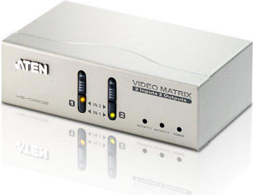 Купить ATEN Video Matrix Switch VS-0202 2x2 - Video/Audio-Schalter - Desktop (VS0202) в магазине wardena.ru