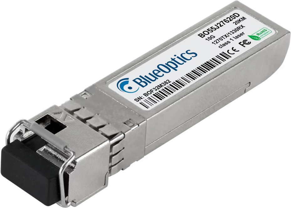 Купить Kompatibler Huawei SFP-10G-BXU1-20 BlueOptics BO55J27620D SFP+ Bidi Transceiver, LC-Simplex, 10GBASE-BX-U, Singlemode Fiber, TX1270nm/RX1330nm, 20KM, DDM, 0°C/+70°C (SFP-10G-BXU1-20-BO) в магазине wardena.ru