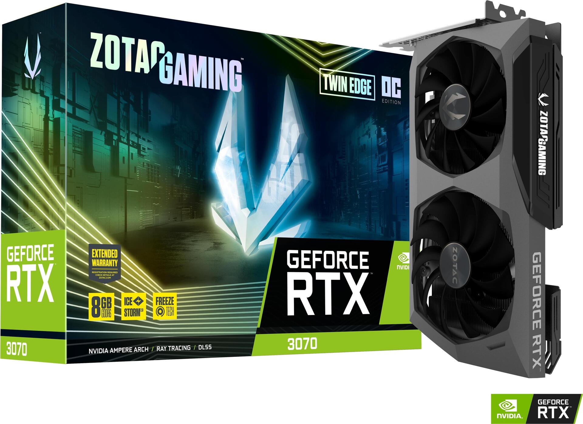 Купить ZOTAC GAMING GeForce RTX 3070 Twin Edge OC LHR - Grafikkarten - GF RTX 3070 - 8 GB GDDR6 - PCIe 4.0 x16 - HDMI, 3 x DisplayPort (ZT-A30700H-10PLHR) в магазине wardena.ru
