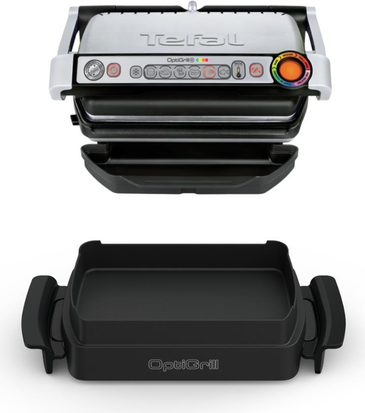 Купить Tefal OptiGrill + Optigrill+ Snacking&Baking GC714D - Edelstahl - Rechteckig - 600 cm² - Aluminium - Thermoplast - Fertig - Temperatur (GC714D) в магазине wardena.ru