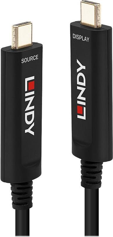 Купить Lindy Fibre Optic Hybrid USB Type C Video Cable - USB-Kabel - USB-C (M) bis USB-C (M) - 5 m - rund - Schwarz (38501) в магазине wardena.ru