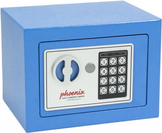 Купить phoenix Einbruchschutz-Tresor COMPACT, blau für Wertgegenstände und Bargeld, empfohlen für 1.500 EUR - 1 Stück (SS0721EB) в магазине wardena.ru