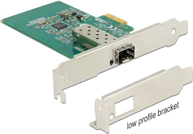 Купить Delock PCI Express Card > 1 x SFP Slot Gigabit LAN - Netzwerkadapter - PCIe Low-Profile - Gigabit SFP x 1 (89481) в магазине wardena.ru