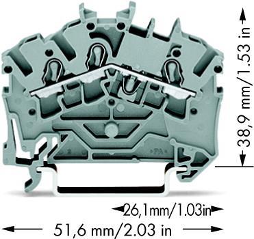 Купить WAGO Durchgangsklemme 5.2 mm Zugfeder Belegung: L Grau 2002-6301 100 St. (2002-6301) в магазине wardena.ru