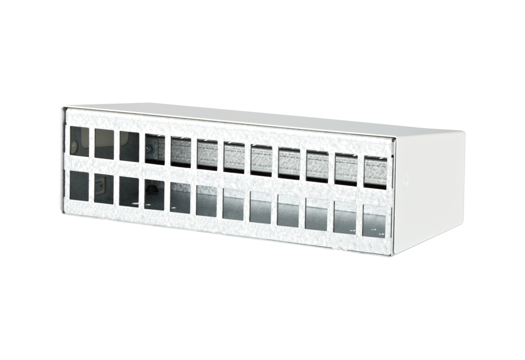 Купить Metz Connect - Installationskasten Netzwerkoberfläche - unbestückt - geeignet für Wandmontage, DIN schienenmontierbar - Pure White, RAL 9010 - 24 Ports (130861-2402KE) в магазине wardena.ru