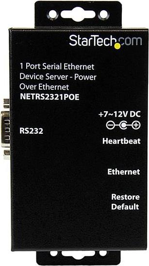 Купить StarTech.com 1 Port RS232 Serial Ethernet Device Server - PoE Power Over Ethernet - Geräteserver - 10Mb LAN, 100Mb LAN, RS-232 (NETRS2321POE) в магазине wardena.ru