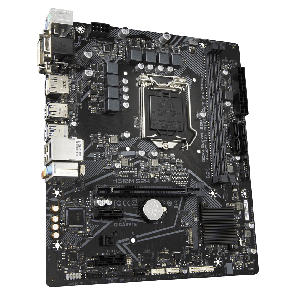 Купить Gigabyte H510M S2H (rev. 1.0) - Intel - LGA 1200 (Socket H5) - Intel® Celeron® - Intel® Core™ i3 - Intel Core i5 - Intel Core i7 - Intel Core i9 - Intel® Pentium® - LGA 1200 (Socket H5) - DDR4-SDRAM - 64 GB (H510M S2H) в магазине wardena.ru