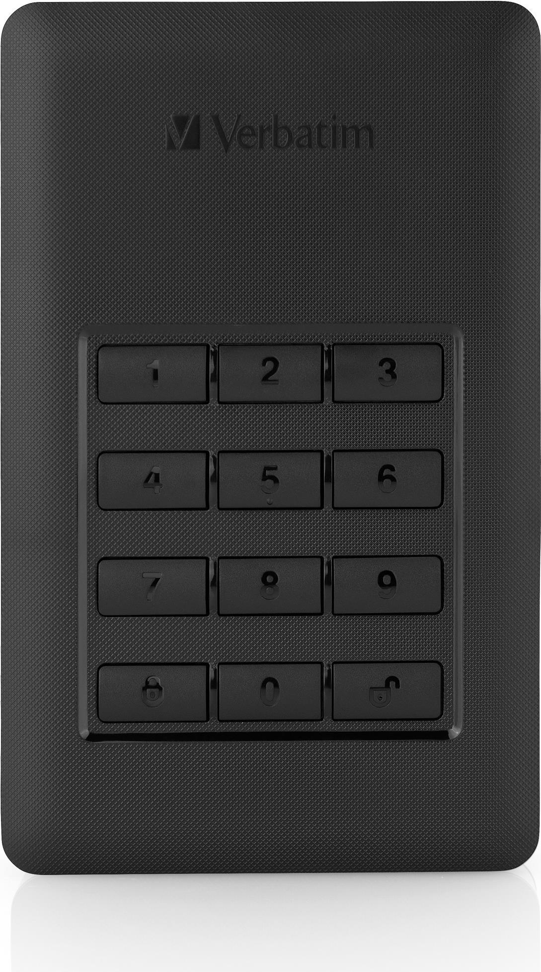 Купить Verbatim Store n Go Secure Portable HDD with Keypad Access - Festplatte - verschlüsselt - 2 TB - extern (tragbar) - USB 3,1 Gen 1 (USB-C Steckverbinder) - 256-Bit-AES (53403) в магазине wardena.ru