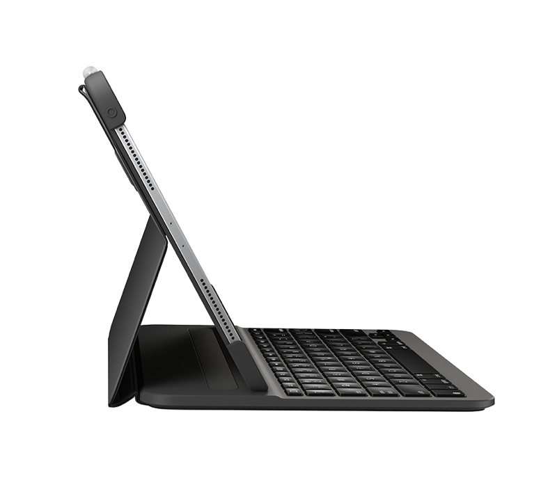 Купить Logitech Slim Folio Pro - Tastatur und Foliohülle - hintergrundbeleuchtet - kabellos - Bluetooth LE - German QWERTZ - für Apple 12.9" iPad Pro (920-009704) в магазине wardena.ru