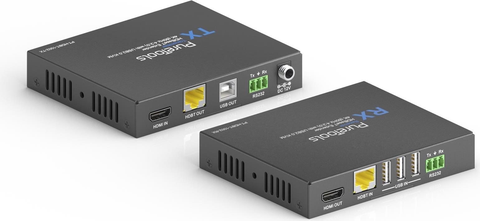 Купить PureTools PureTools HDBaseT Extender Set 4K (60Hz 4:2:0) 100m 4K / 100m 1080p Kompatibel mit HDMI2.0 und abwärtskompatibel mit allen bisherigen HDMI-Standards (z.B. HDMI 1.4), für hochauflösende AV-Signale bis zu 4K / Ul (PT-HDBT-1002) в магазине wardena.ru