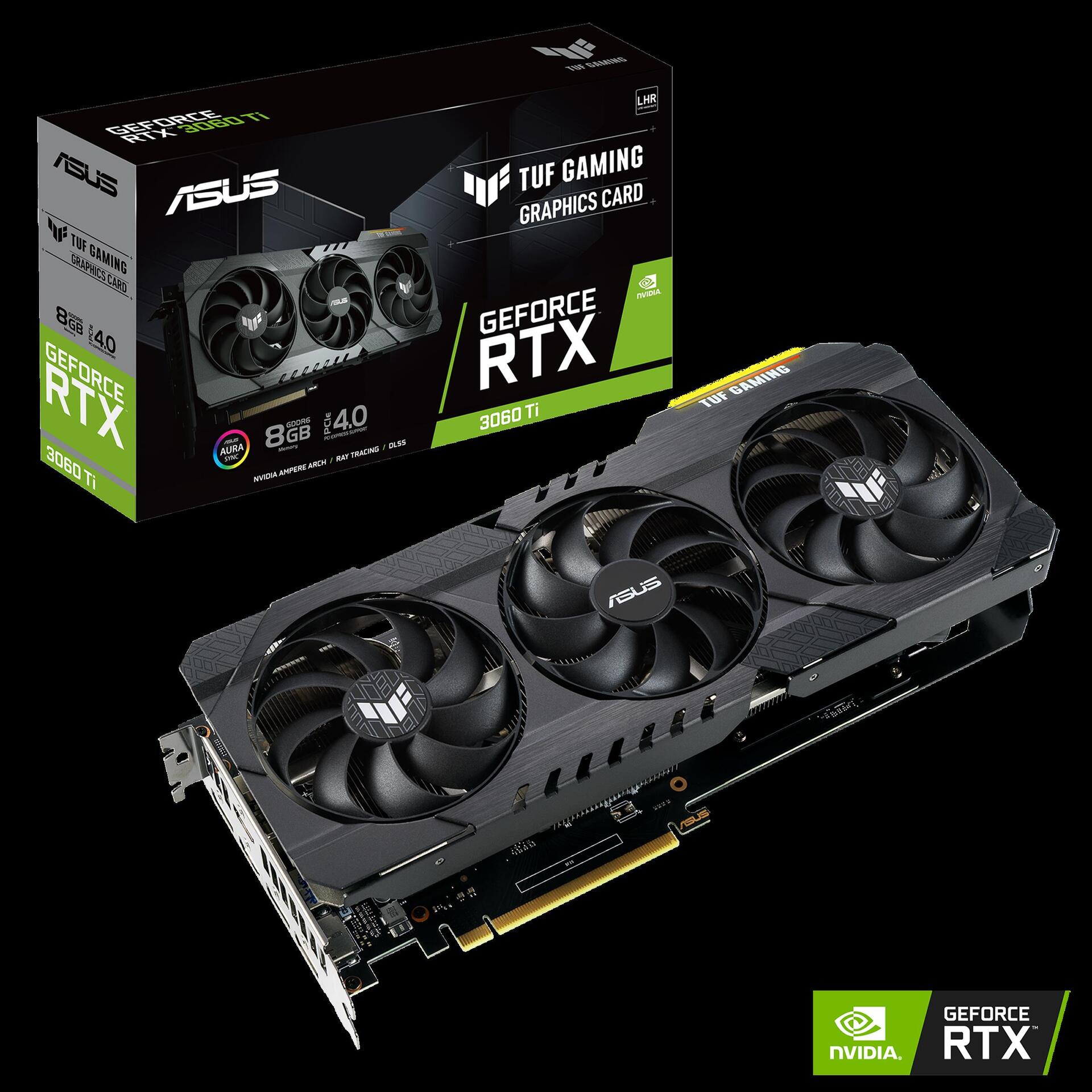 Купить ASUS TUF-RTX3060TI-8G-V2-GAMING - Grafikkarten - GF RTX 3060 Ti - 8 GB GDDR6 - PCIe 4.0 - 2 x HDMI, 3 x DisplayPort (90YV0G1B-M0NA00) в магазине wardena.ru