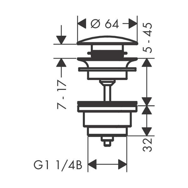 Купить Hansgrohe Набор для слива push-open для раковины и биде белый матовый 50100700 в магазине wardena.ru