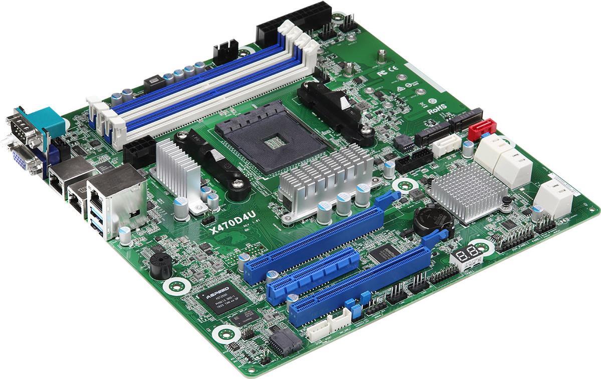 Купить ASRock Rack X470D4U - Motherboard - micro ATX - Socket AM4 - AMD X470 - USB 3,1 Gen 1 - 2 x Gigabit LAN - Onboard-Grafik (X470D4U) в магазине wardena.ru