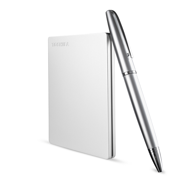 Купить Toshiba Canvio Slim - Festplatte - 1 TB - extern (tragbar) - 2.5" (6.4 cm) - USB 3.2 Gen 1 - Silber (HDTD310ES3DA) в магазине wardena.ru