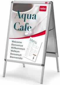 Купить NOBO Plakatständer A1, hochwertiger Aluminium-Rahmen zwei Klapprahmen, Rückwand aus Stahl, Anti-Reflexfolie (1902206) в магазине wardena.ru